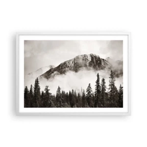 Plakat w białej ramie - Granitowy władca - 70x50 cm