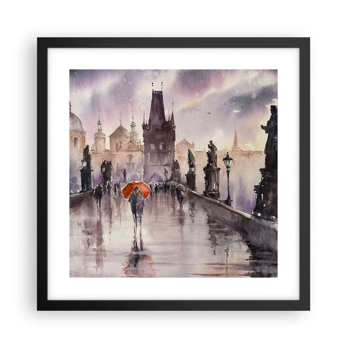 Plakat w czarnej ramie - Ludzie się nie zmieniają - 40x40 cm