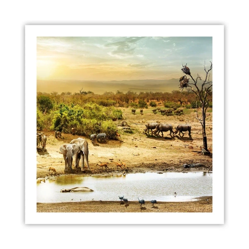 Plakat - "Z Edenu zaś wypływała rzeka…" - 60x60 cm