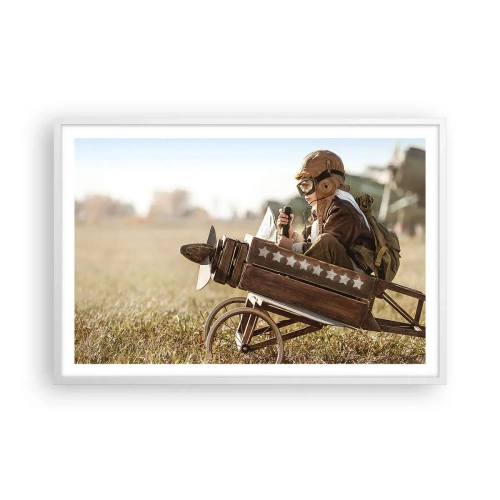 Plakat w białej ramie - Start ku marzeniu - 91x61 cm