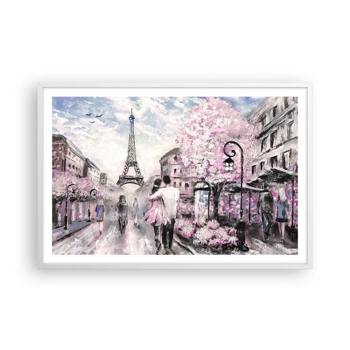 Plakat w białej ramie - Jak zakochac się, to tylko w… - 91x61 cm