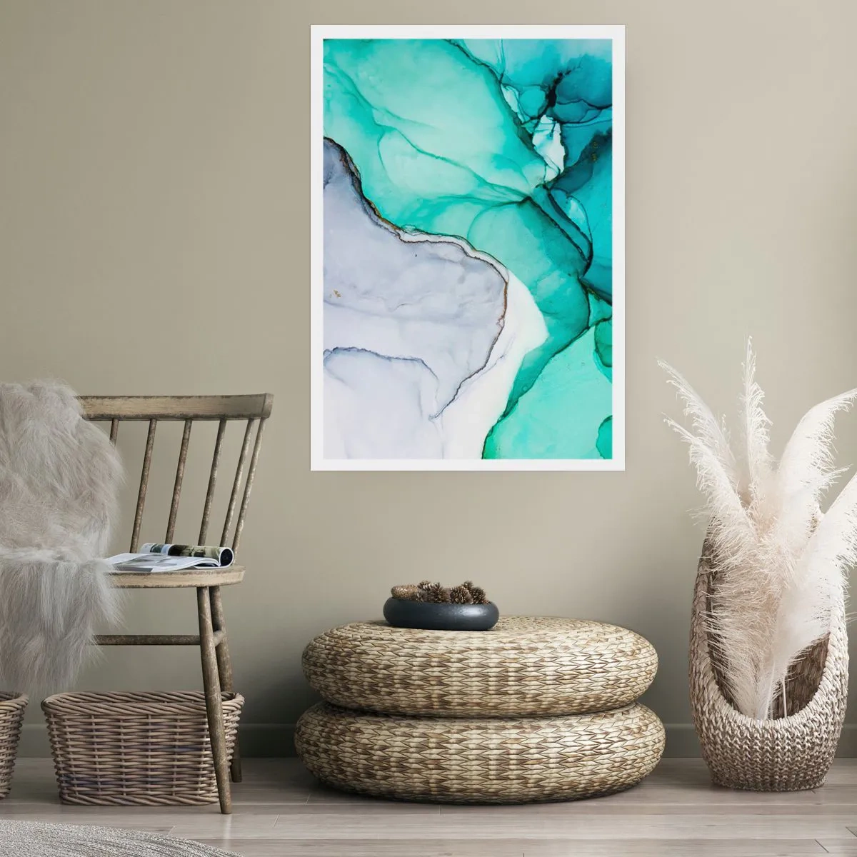 Plakat - Studium w turkusie - 61x91 cm