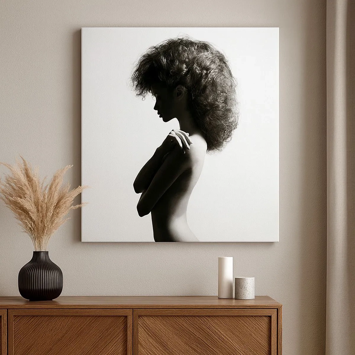 Obraz na płótnie - Jak kwiat na smukłej łodydze - 30x30 cm