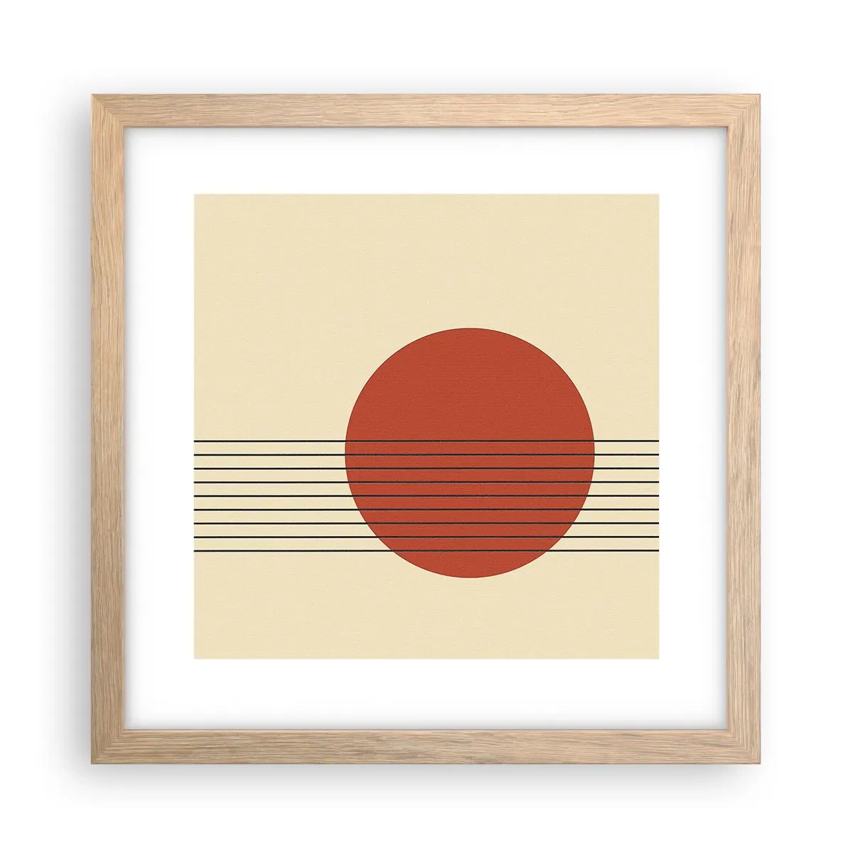 Plakat w ramie jasny dąb - W koło i dalej - 30x30 cm