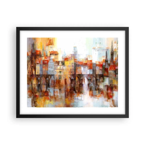 Plakat w czarnej ramie - Pod mostem też pięknie - 50x40 cm
