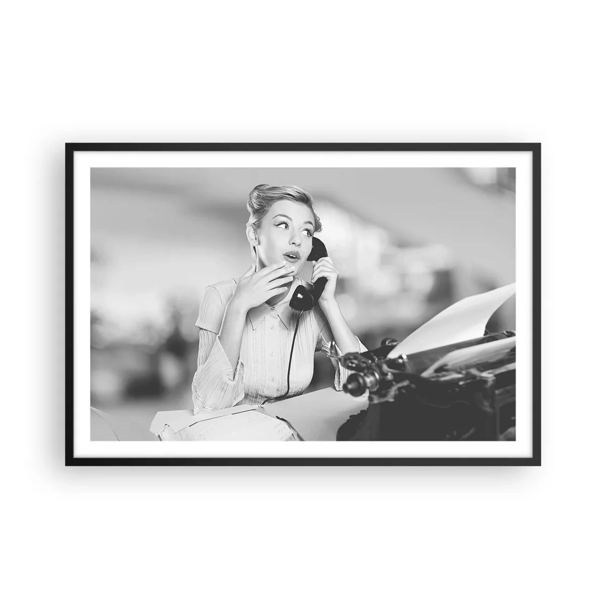 Plakat w czarnej ramie - Halo, tu lata 50. - 91x61 cm