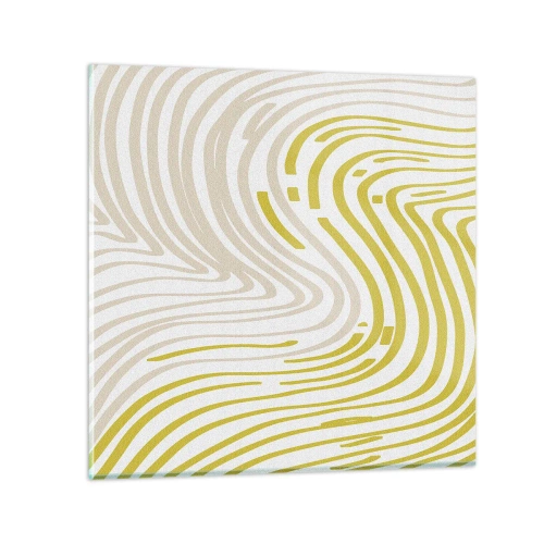 Obraz na szkle - Kompozycja z łagodnym ugięciem - 40x40 cm