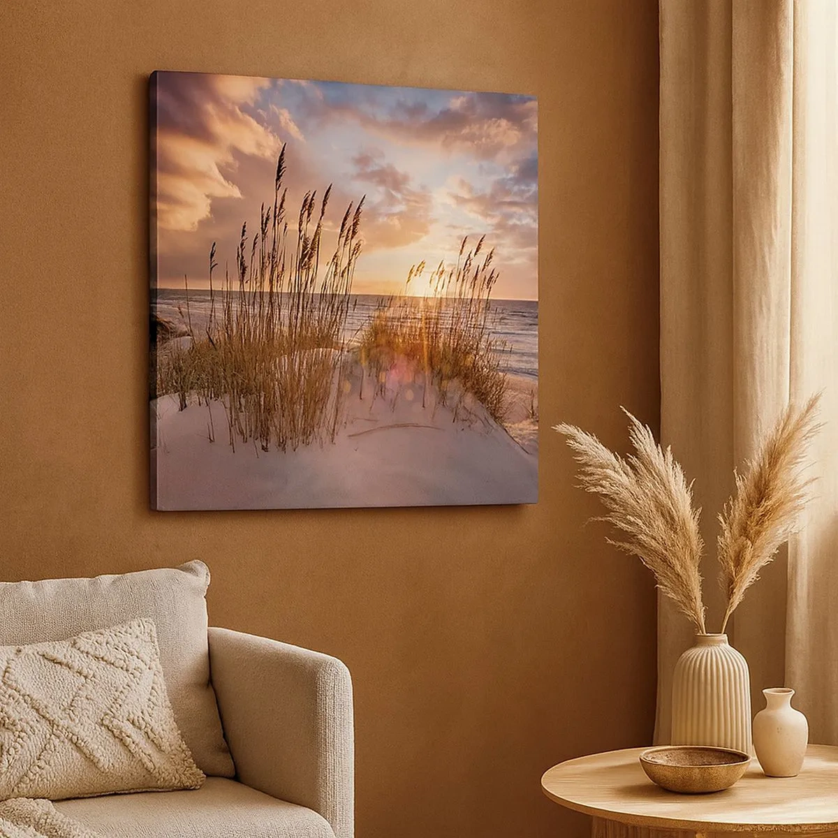 Obraz na płótnie - Pożegnanie słońca i wiatru - 30x30 cm