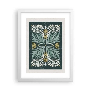 Plakat w białej ramie - Jak ludowa wycinanka - 30x40 cm