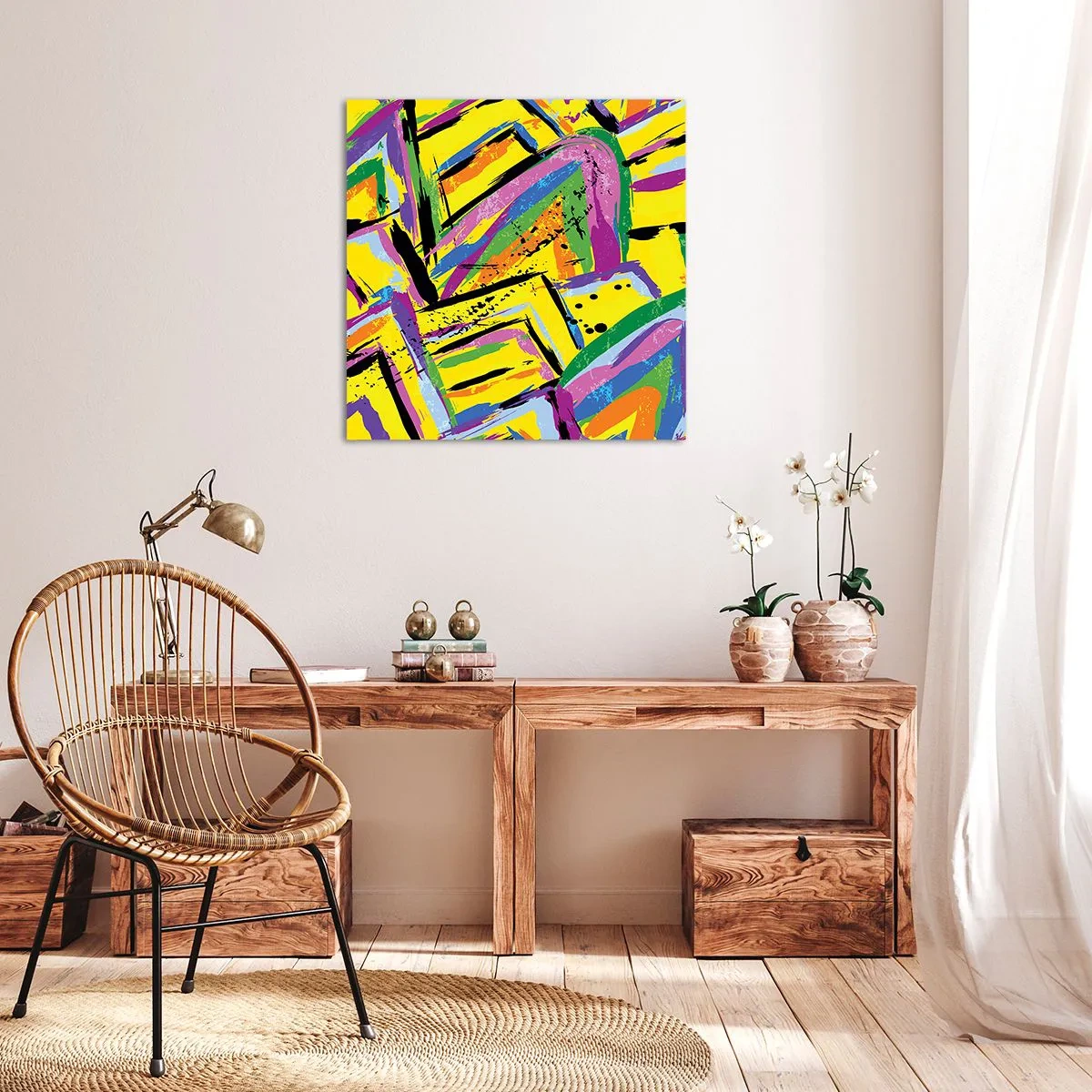 Obraz na płótnie - Aż krzyczy z radości - 40x40 cm