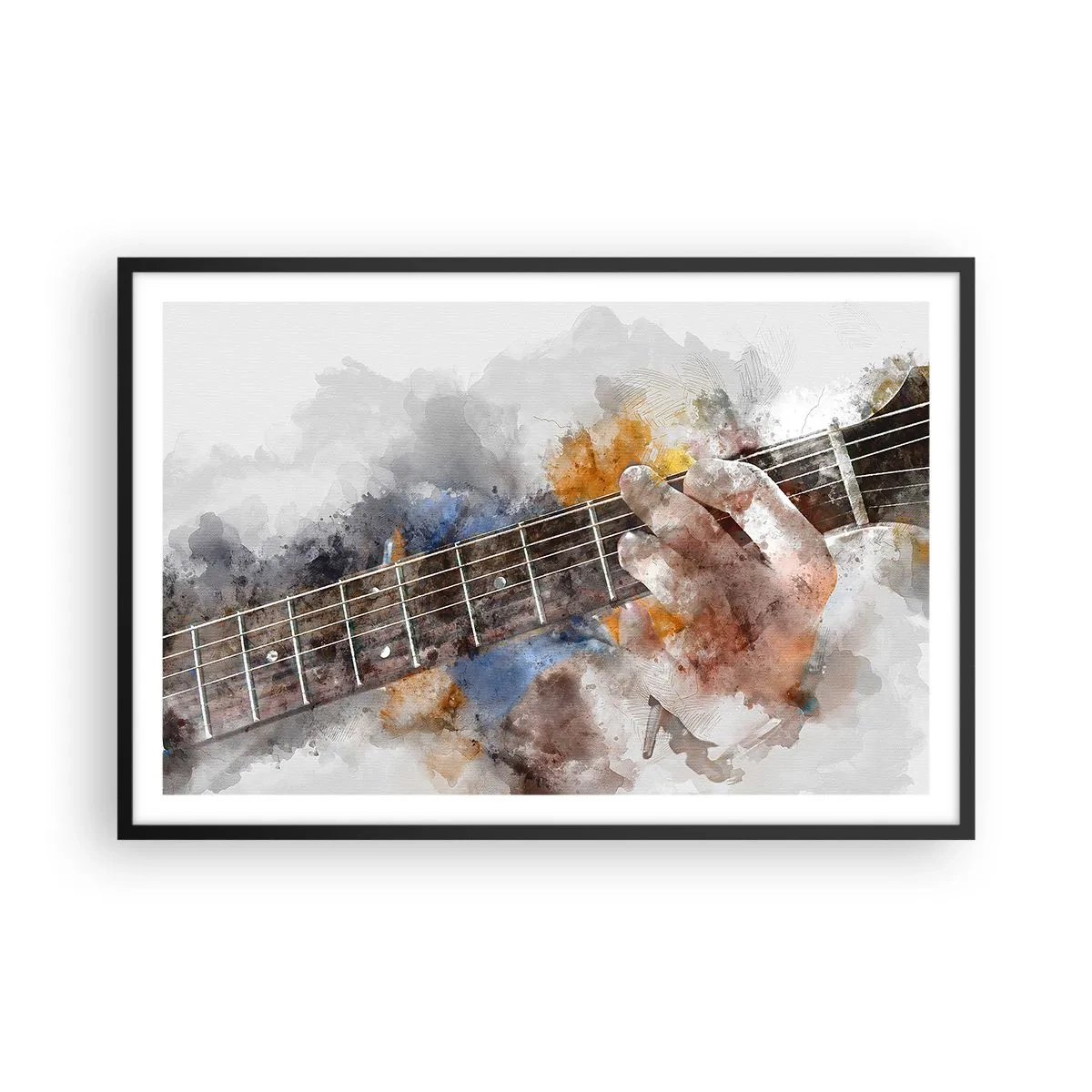 Plakat w czarnej ramie - Poezja między strunami - 91x61 cm