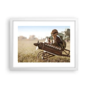 Plakat w białej ramie - Start ku marzeniu - 40x30 cm