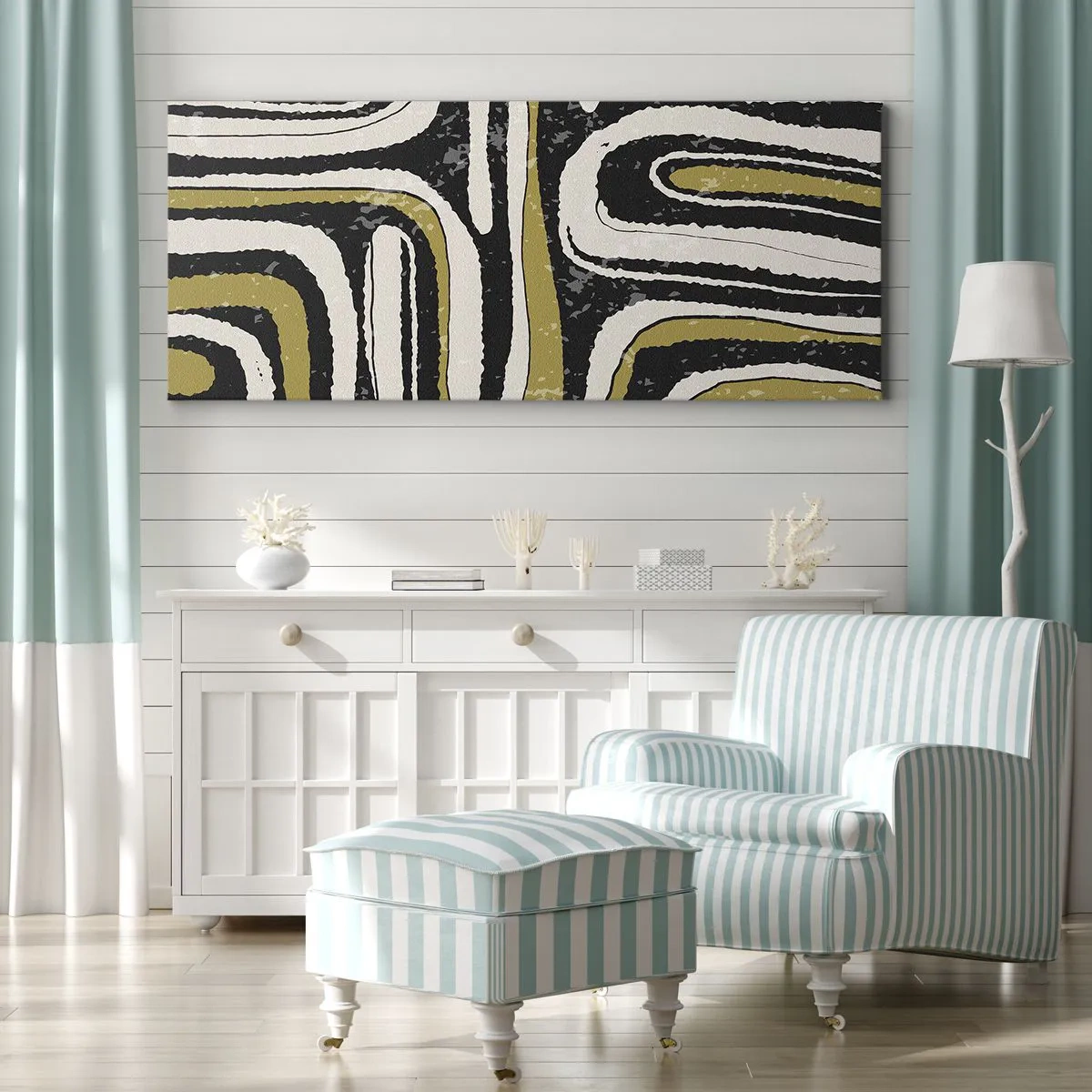Obraz na płótnie - Kompozycja: trakty i zaułki - 100x40 cm
