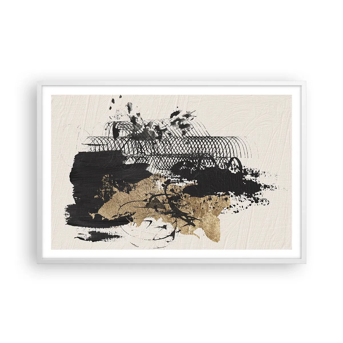 Plakat w białej ramie - Kompozycja z pasją - 91x61 cm