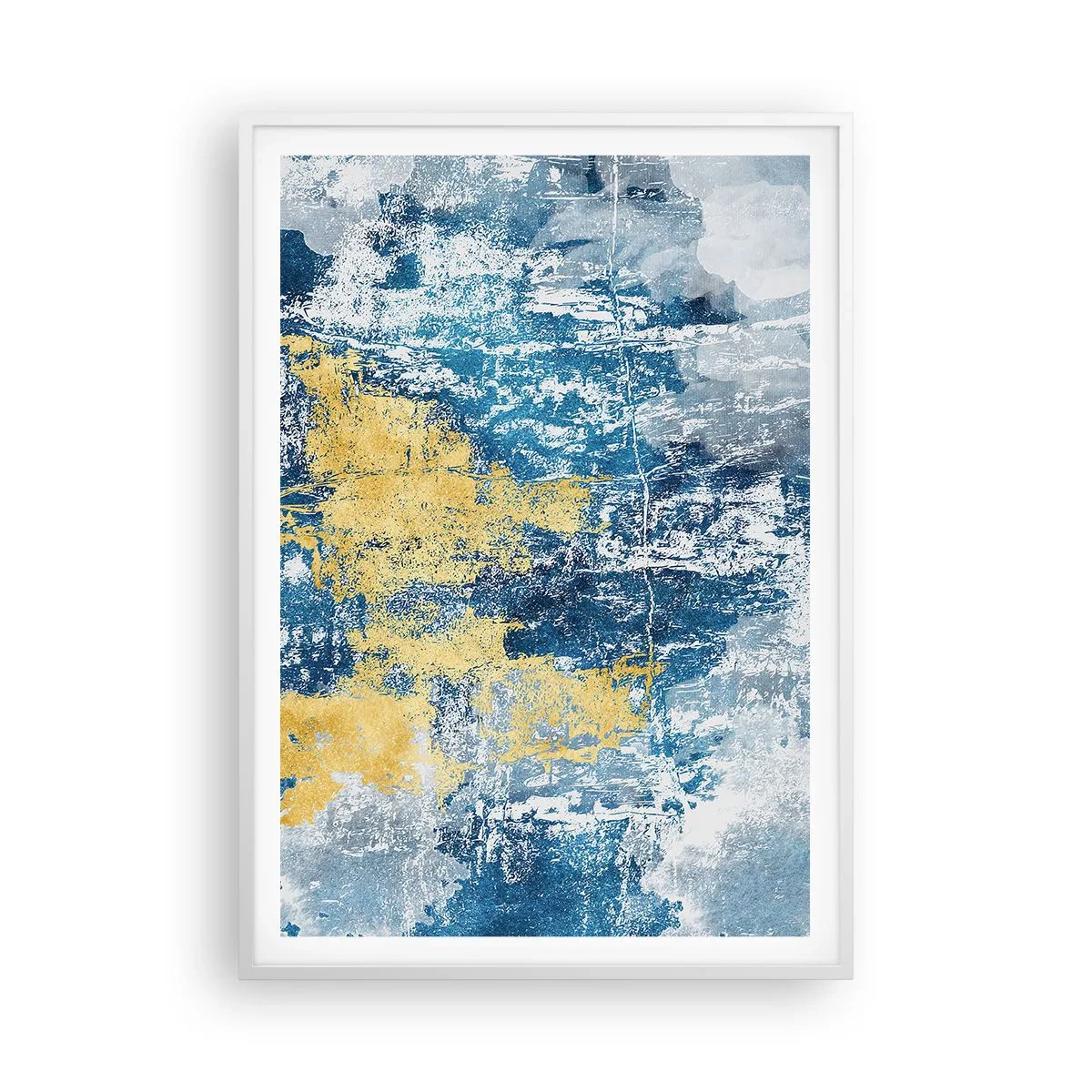 Plakat w białej ramie - Abstrakcja pełna pogody - 70x100 cm