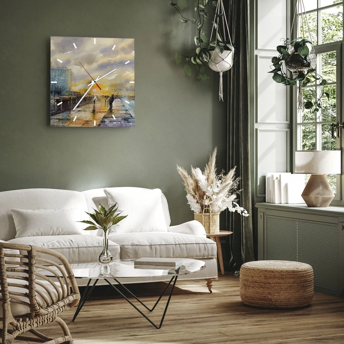 Zegar ścienny - Życie na brzegu - 30x30 cm