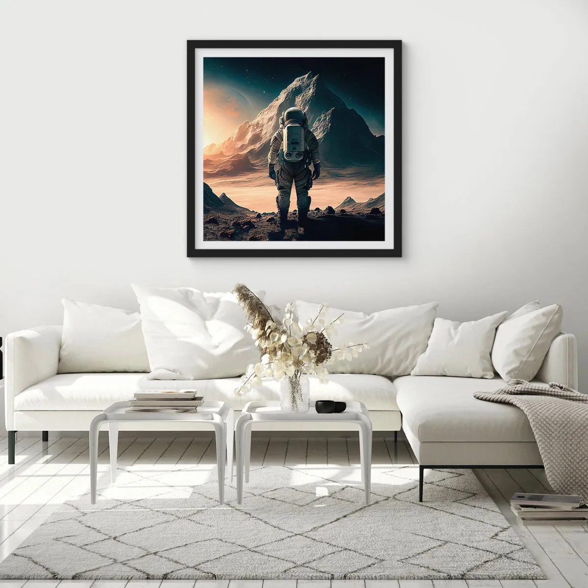 Plakat w czarnej ramie - Nowe wyzwanie - 30x30 cm