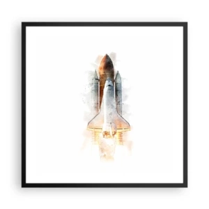 Plakat w czarnej ramie - Odkrywcy na start - 60x60 cm