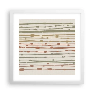 Plakat w białej ramie - Muzyczny zapis barw - 40x40 cm