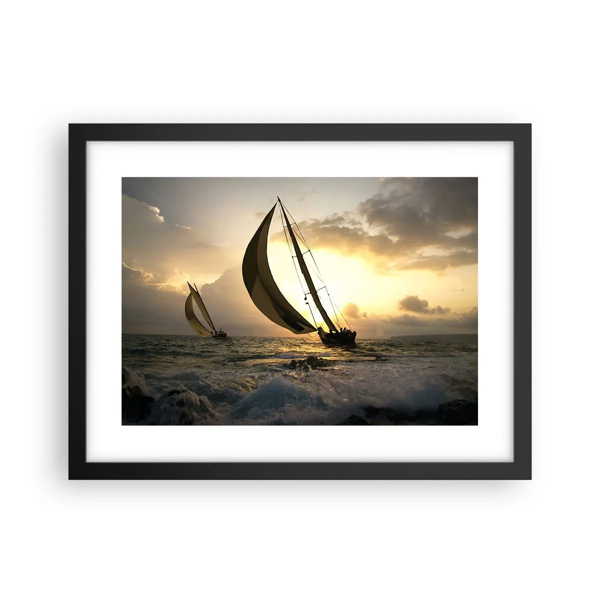 Plakat w czarnej ramie - Z wiatrem i pod wiatr - 40x30 cm