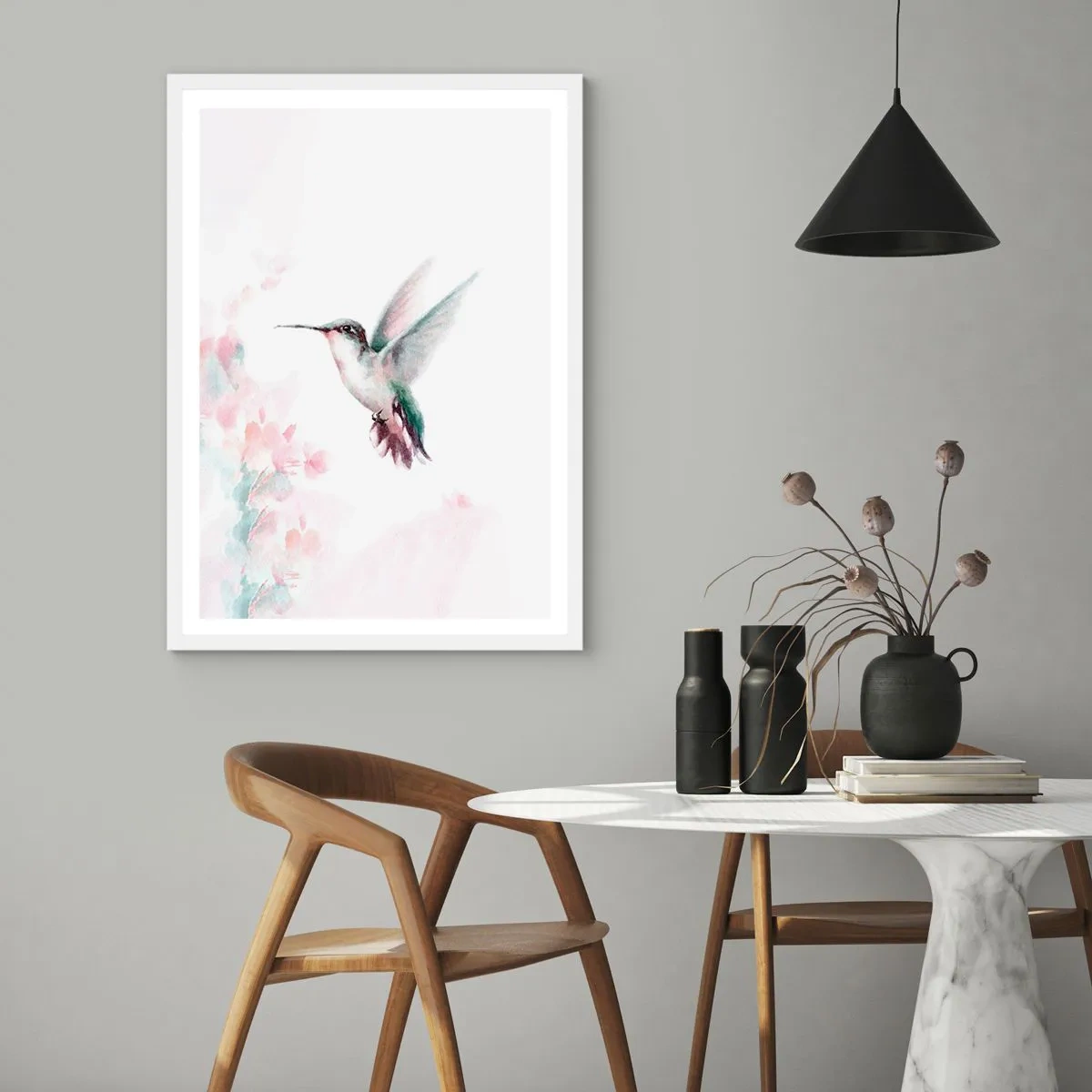 Plakat w białej ramie - Zatrzymany w trzepocie - 70x100 cm