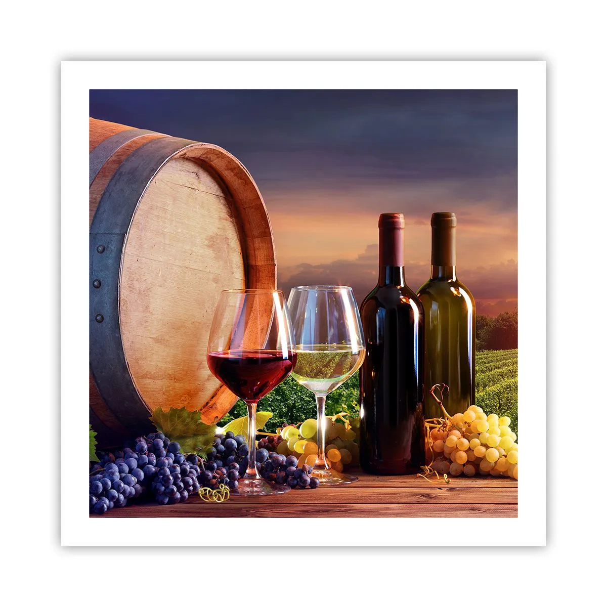 Plakat - Tu życie ma smak - 60x60 cm