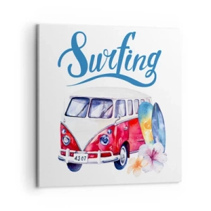 Obraz na płótnie - Ogórek - klasyk dla surfera - 60x60 cm