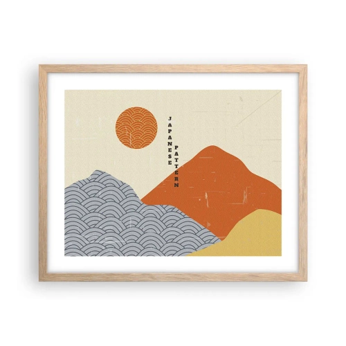 Plakat w ramie jasny dąb - W japońskim duchu - 50x40 cm