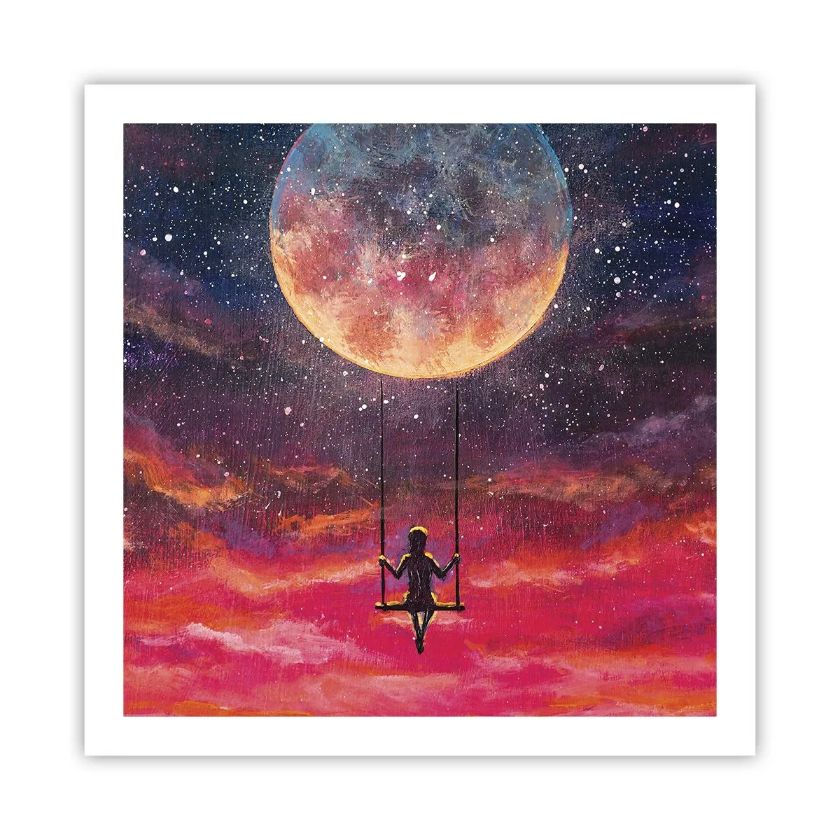 Plakat - Bujać w obłokach - 60x60 cm