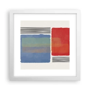 Plakat w białej ramie - Duch i litera geometrii - 30x30 cm