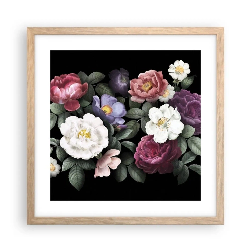 Plakat w ramie jasny dąb - Z angielskiego ogrodu - 40x40 cm