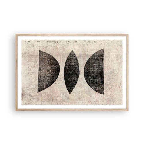 Plakat w ramie jasny dąb - Etniczna abstrakcja - 91x61 cm