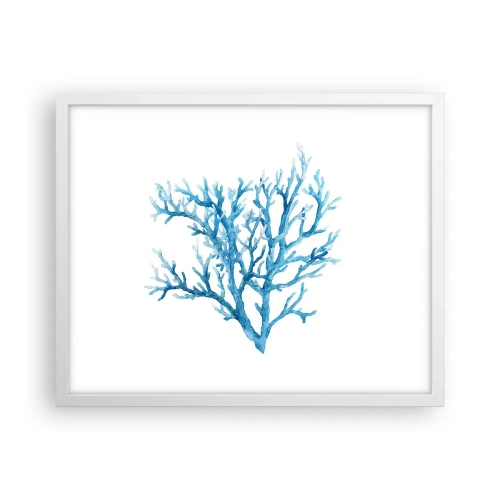 Plakat w białej ramie - Morski filigran - 50x40 cm