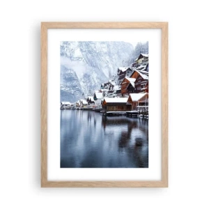 Plakat w ramie jasny dąb - W zimowej dekoracji - 30x40 cm
