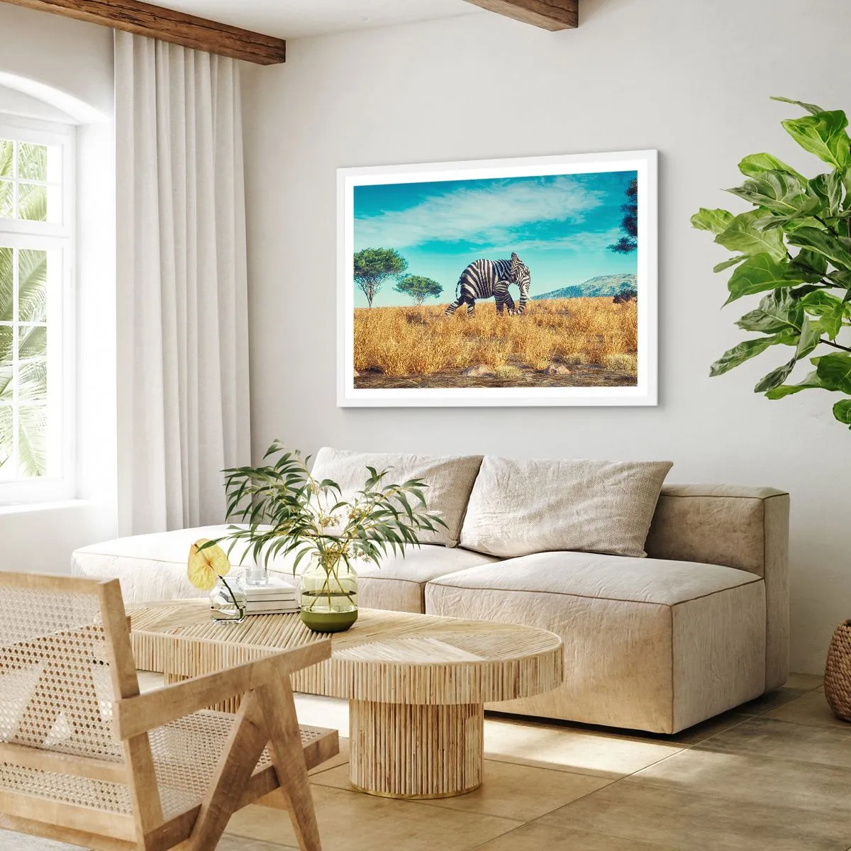 Plakat w białej ramie - Szarość już niemodna - 50x40 cm