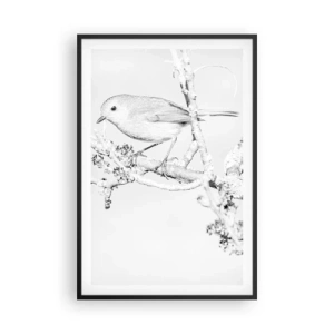 Plakat w czarnej ramie - Zimowy poranek - 61x91 cm