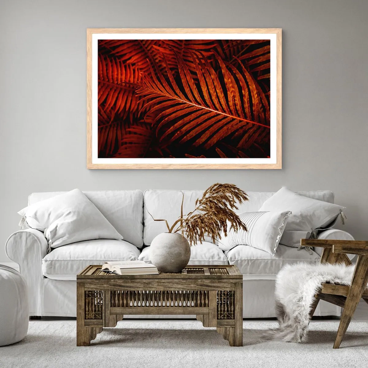Plakat w ramie jasny dąb - Żar życia - 91x61 cm