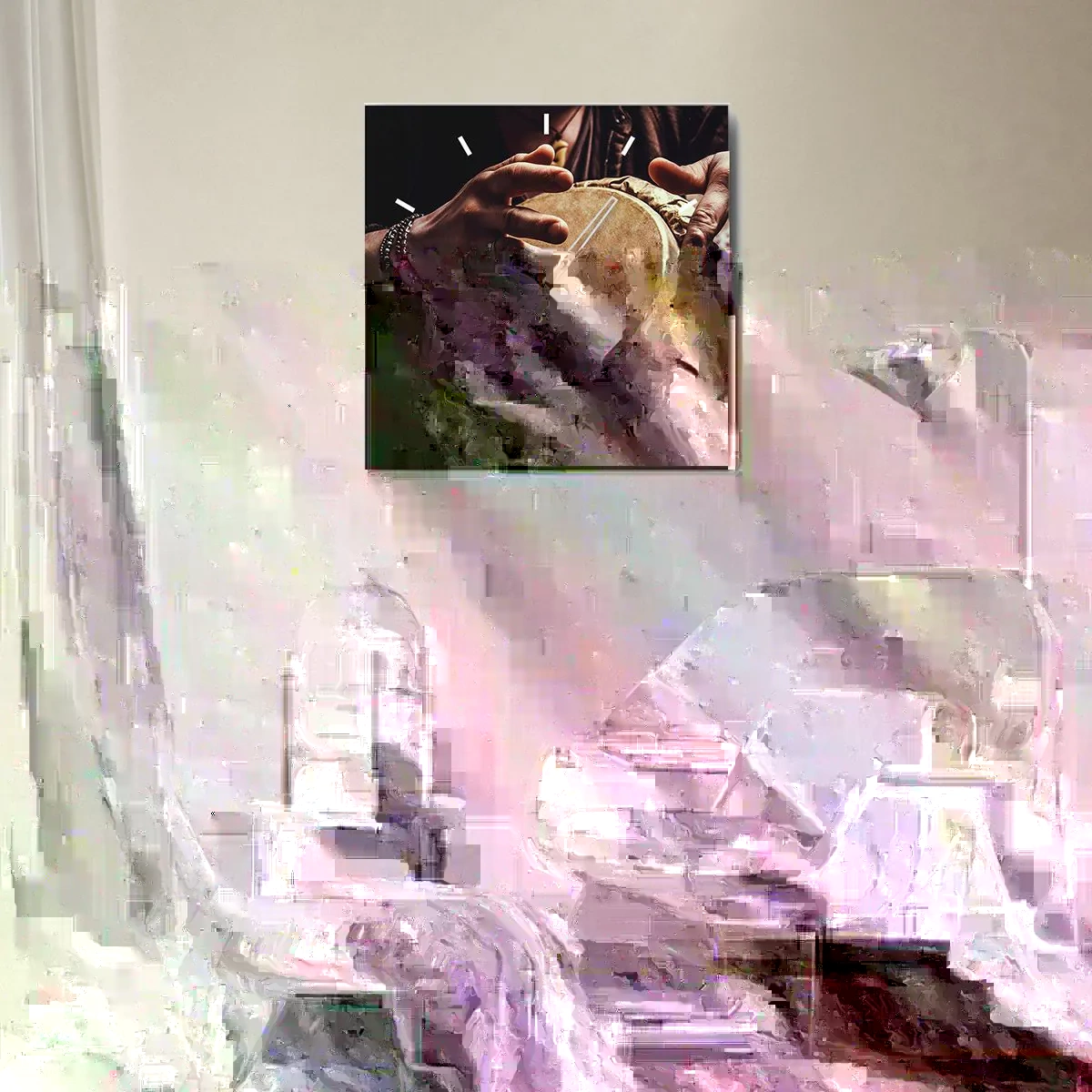 Zegar ścienny - W rytmie serca - 40x40 cm