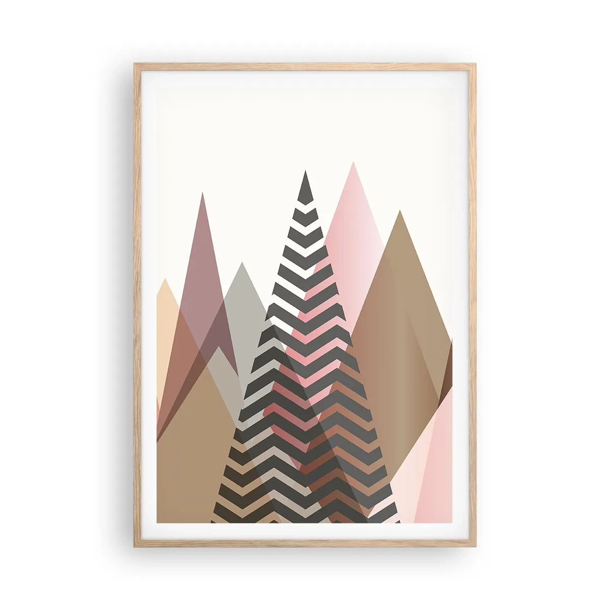Plakat w ramie jasny dąb - Piramidalny widok - 70x100 cm