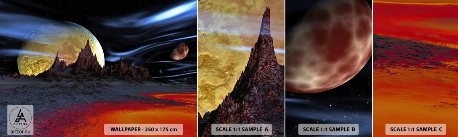 Fototapeta Próbka Standard Eco - Nieznany świat - Abstrakcja, Kosmos, 3D - 100x30 cm