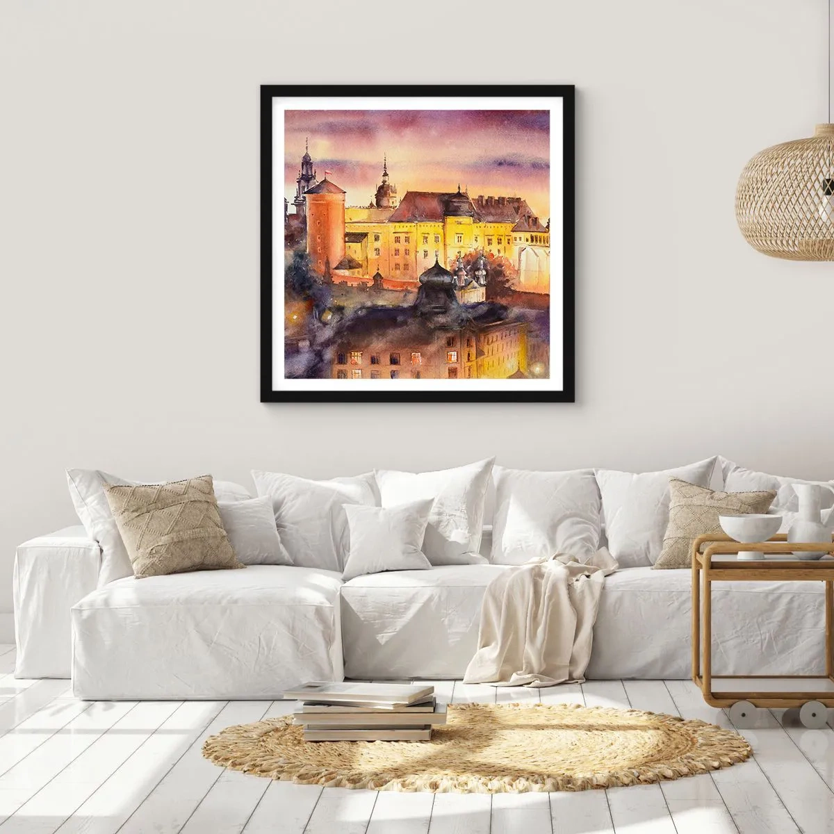 Plakat w czarnej ramie - Historia i baśń - 50x50 cm