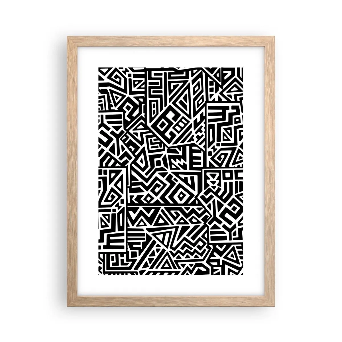 Plakat w ramie jasny dąb - Kompozycja prekolumbijska - 30x40 cm