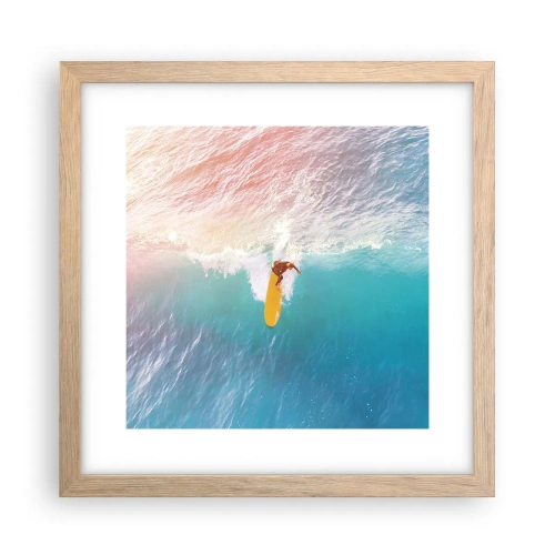 Plakat w ramie jasny dąb - Oceaniczny jeździec - 30x30 cm