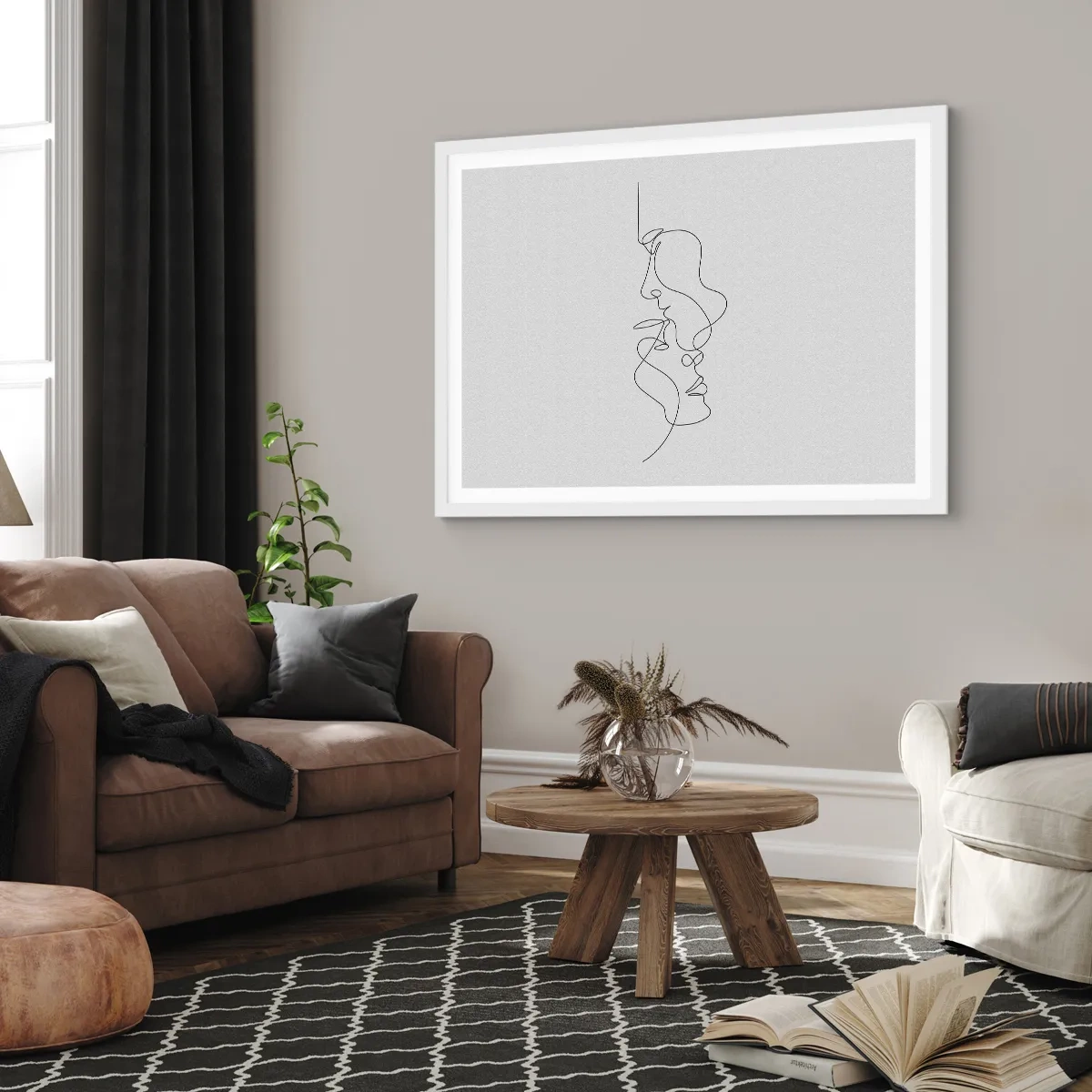 Plakat w białej ramie - Żar rzewnych żądz - 40x30 cm