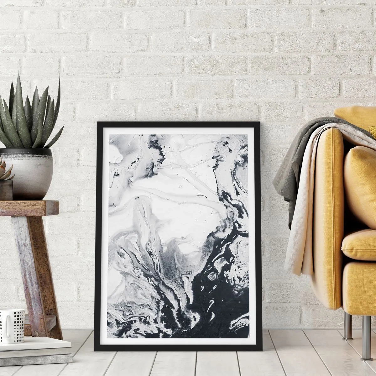 Plakat w czarnej ramie - Wnętrze Ziemi - 61x91 cm