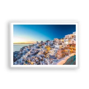 Plakat w białej ramie - Esencja greckości - 91x61 cm