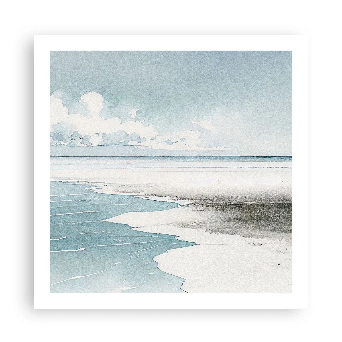 Plakat - Łagodny przypływ - 60x60 cm