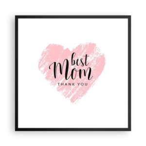 Plakat w czarnej ramie - Zawsze odpowiedni moment - 60x60 cm