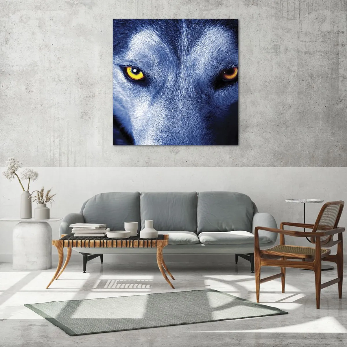 Obraz na szkle - Hipnotyzujące spojrzenie - 40x40 cm