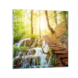 Obraz na szkle - Upragniony chłód - 40x40 cm